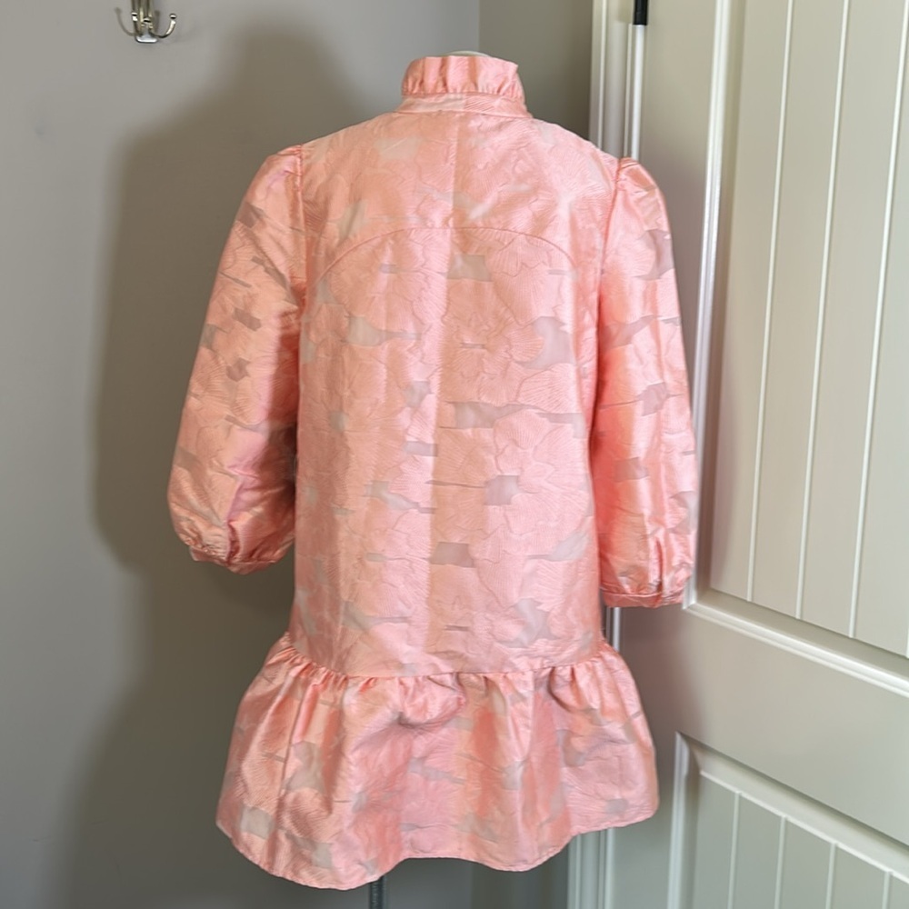TUCKERNUCK Bellini Fil Coupe Palmerston Peach Pockets Mini Stand Collar Sz L NEW - Picture 9 of 16